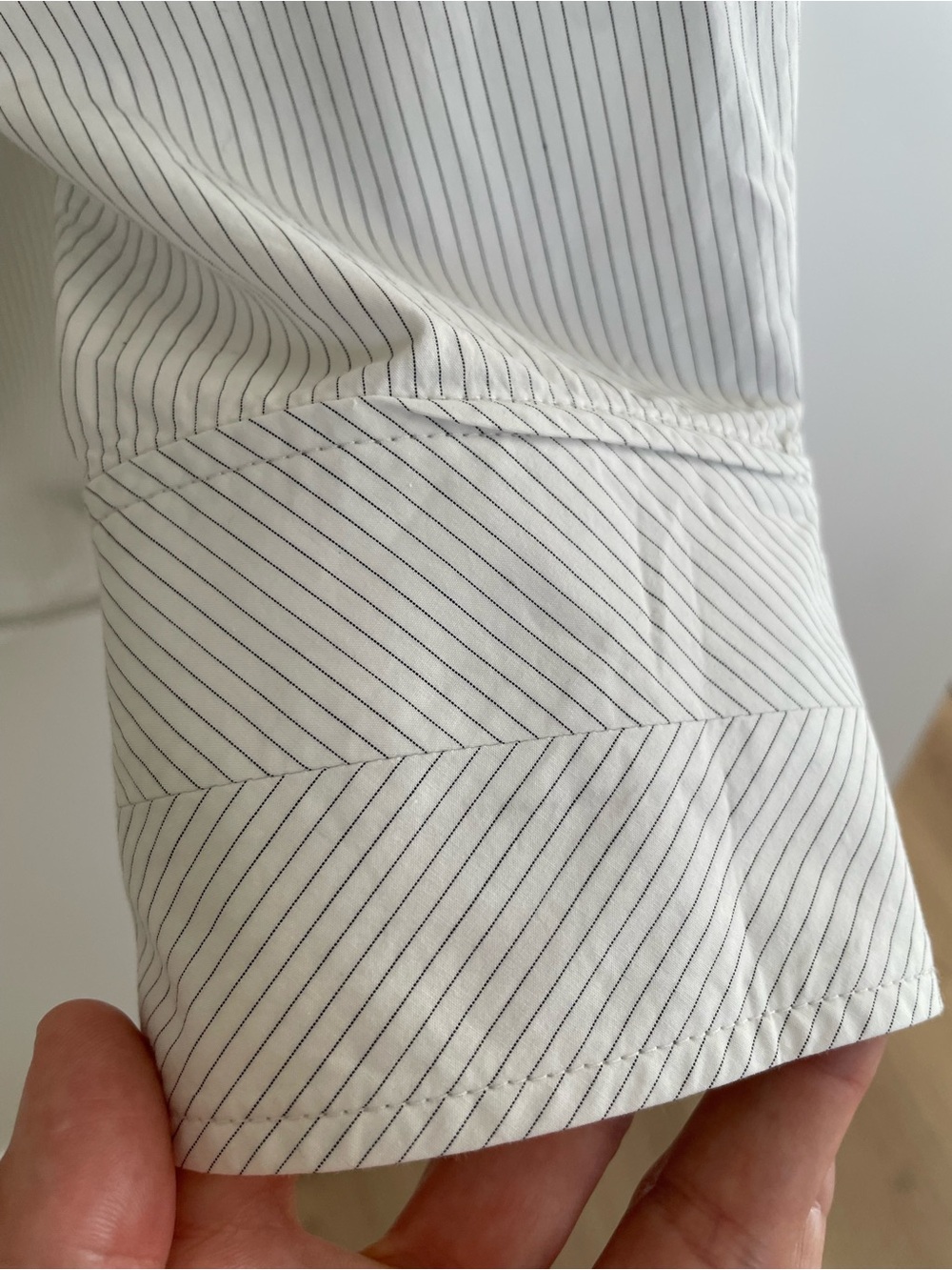 COS Tailored Pinstripe Shirt in Pima Cotton in white - Picture 8 of 13